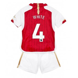 Arsenal Benjamin White #4 Domaci Dres za Dječji 2023-24 Kratak Rukavima (+ kratke hlače)